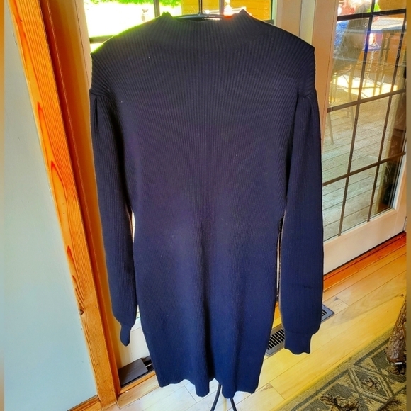 Anrabess Black‎ Ribbed Sweater Long Sleeve Sz. XL Dress - Picture 1 of 11